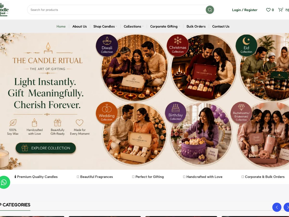 The Candle Ritual website