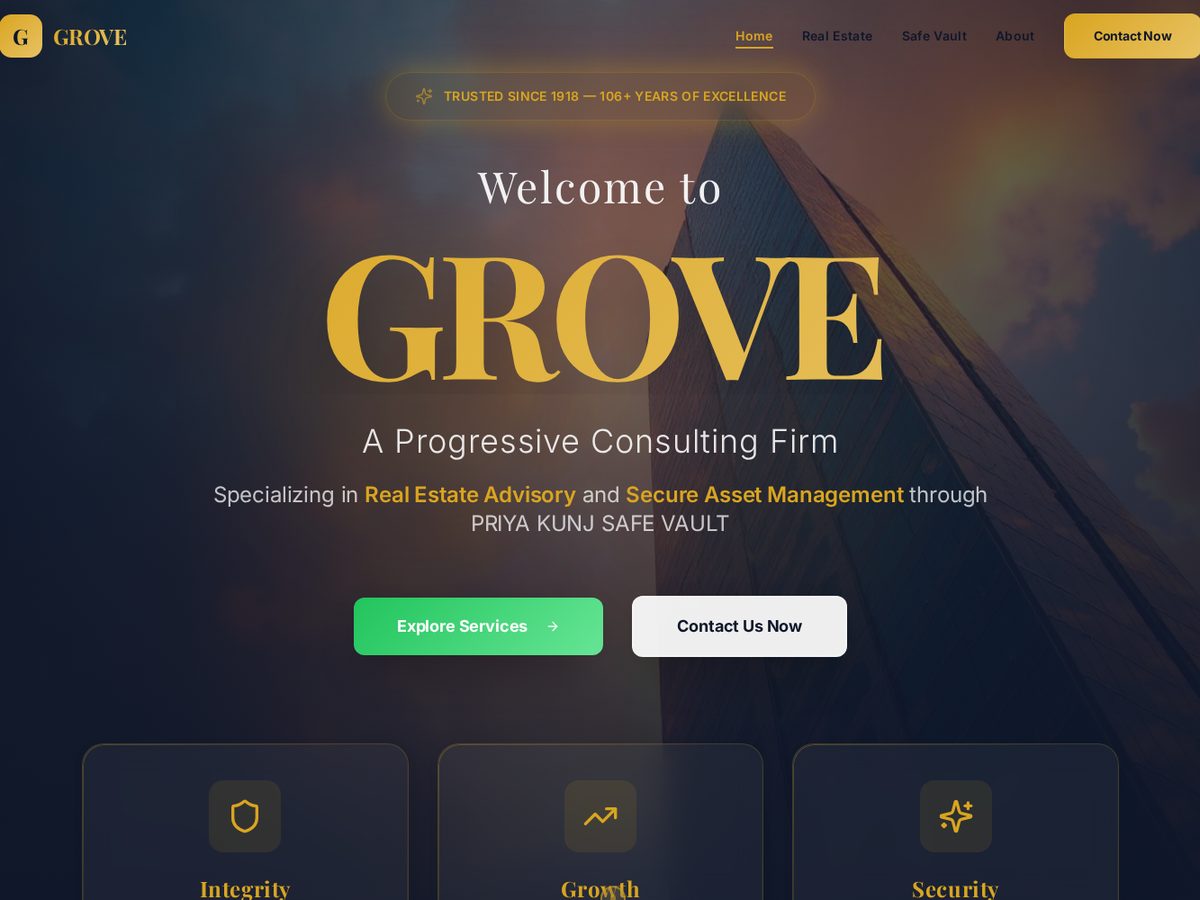 Grove Consulting website