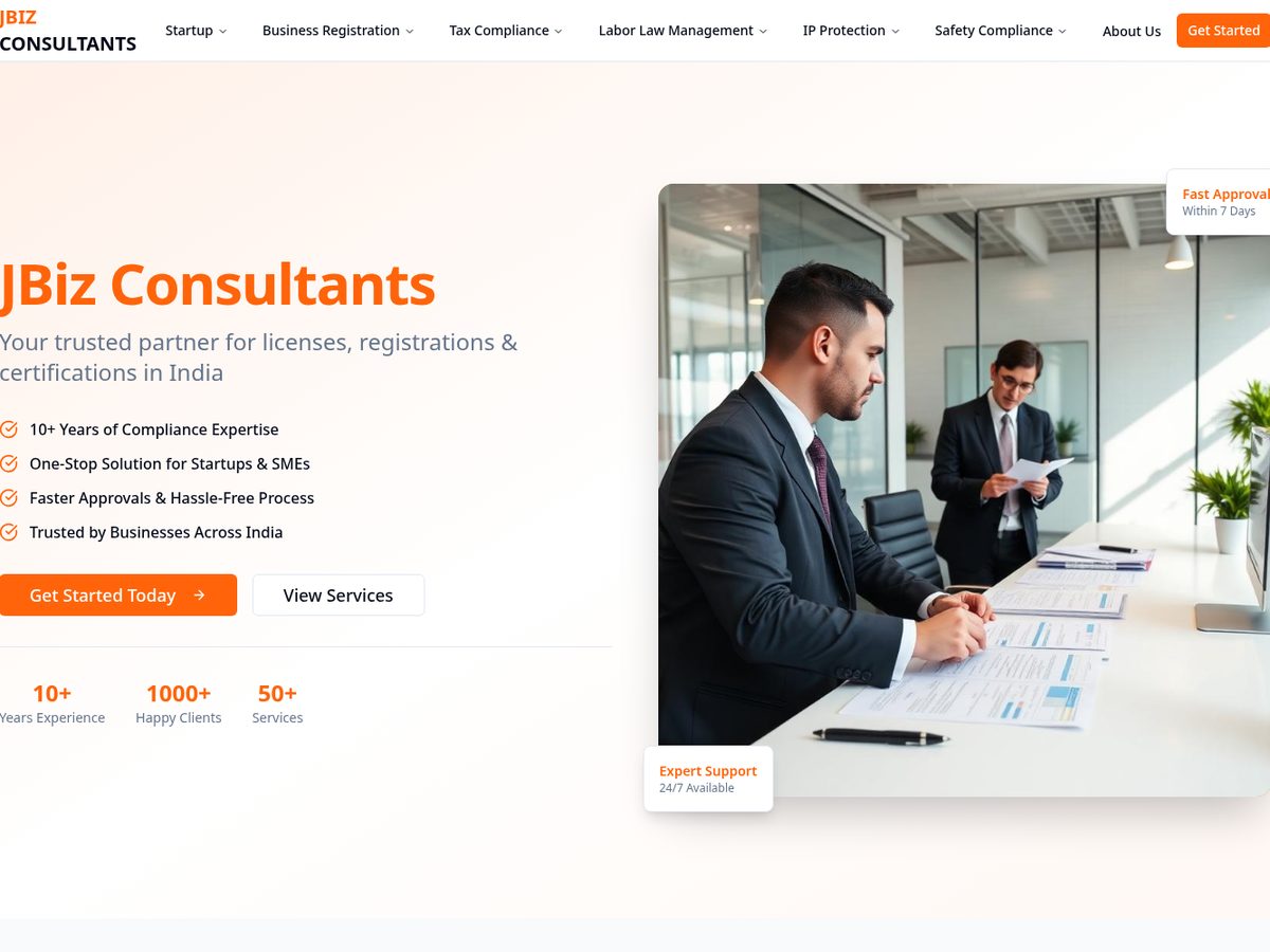 JBiz Consultants website