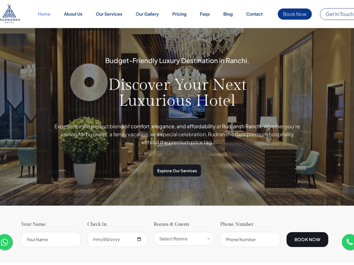 Hotel Rudransh website